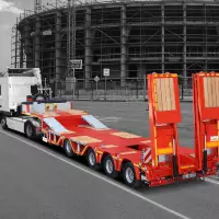 Der ausziehbare Tieflader-Sattelauflieger mit Radmulden von Kässbohrer, K.SLA R 4, ist für den sicheren und effizienten Transport von Baumaschinen ausgelegt. Der ausziehbare Tieflader-Sattelauflieger mit Radmulden von Kässbohrer, K.SLA R 4, ist für den sicheren und effizienten Transport von Baumaschinen ausgelegt.